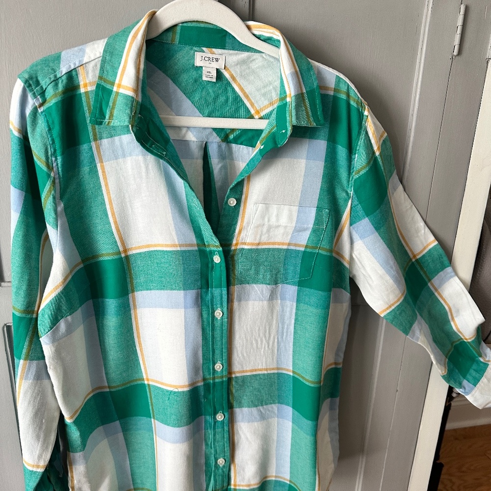 JCrew Clasic Plaid Flannel Shirt